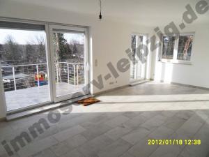Gohlis-S&uuml;d, Stadtvilla mit "Gr&uuml;nblick"-Provisionsfrei, Wohnzimmer mit Balkon