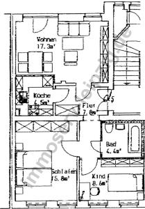 Lindenau, 3R-Whg., Nhe Lindenfels, auch fr WG, Grundriss