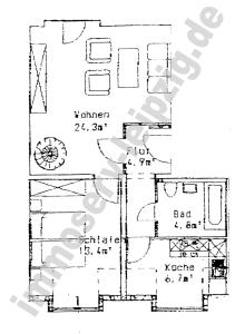 Lindenau, Maisonette am Lindenfels, Grundri