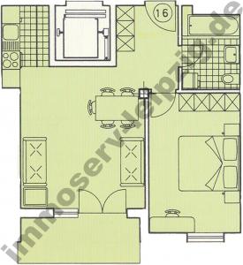 Mckern, DG - Whg. in ruhiger Lage mit EBK und Balkon, Grundriss